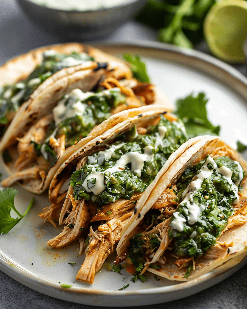 Teriyaki Chicken Tacos with Grilled Pineapple Pear Salsa