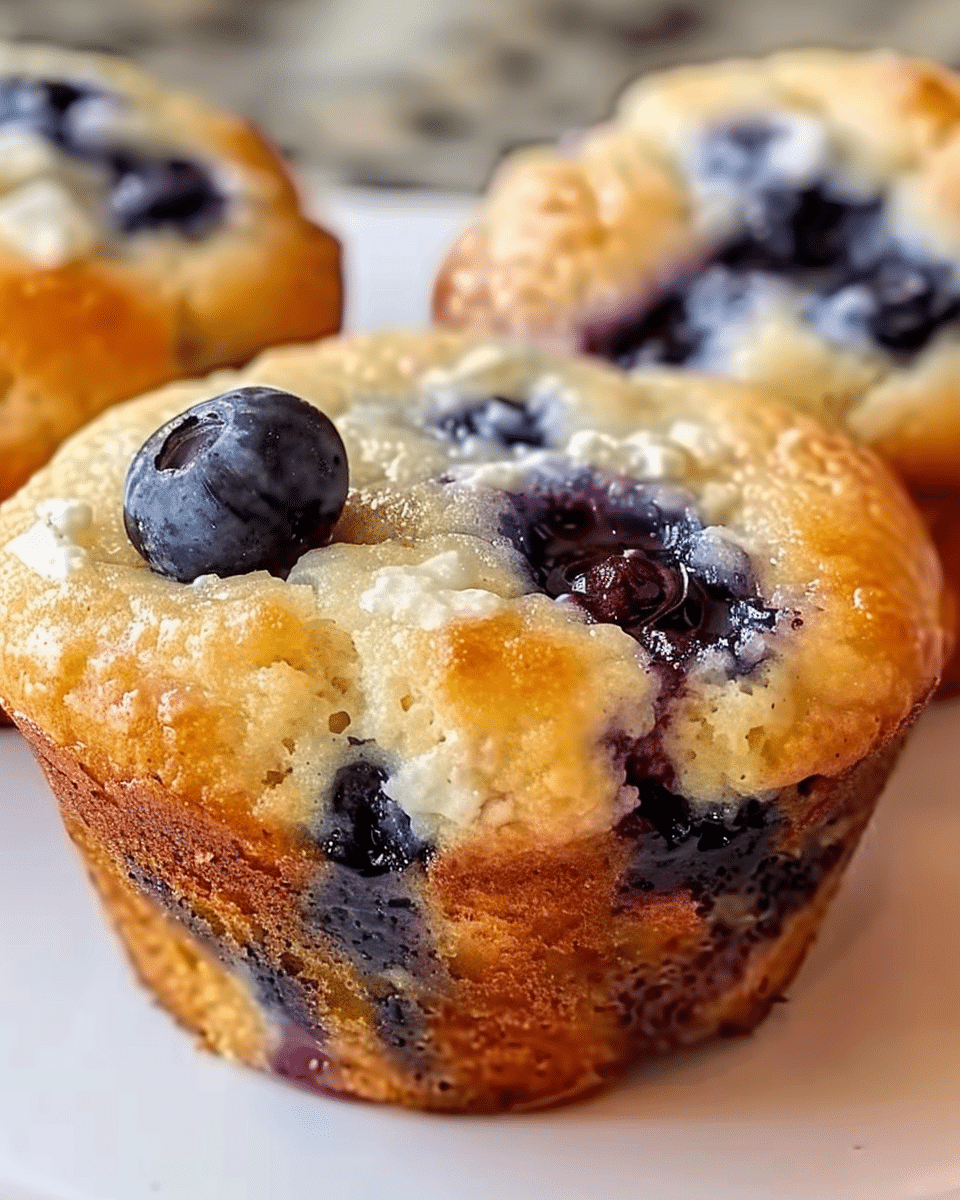 Best Small Batch Blueberry Cottage Cheese Muffins