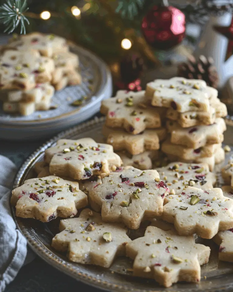Cranberry Pistachio Shortbread Cookies Recipe