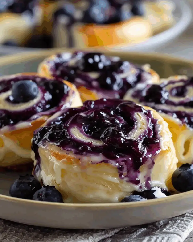 Blueberry Cheesecake Swirl Rolls