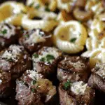 Best Garlic Butter Steak Bites & Parmesan Alfredo Shells