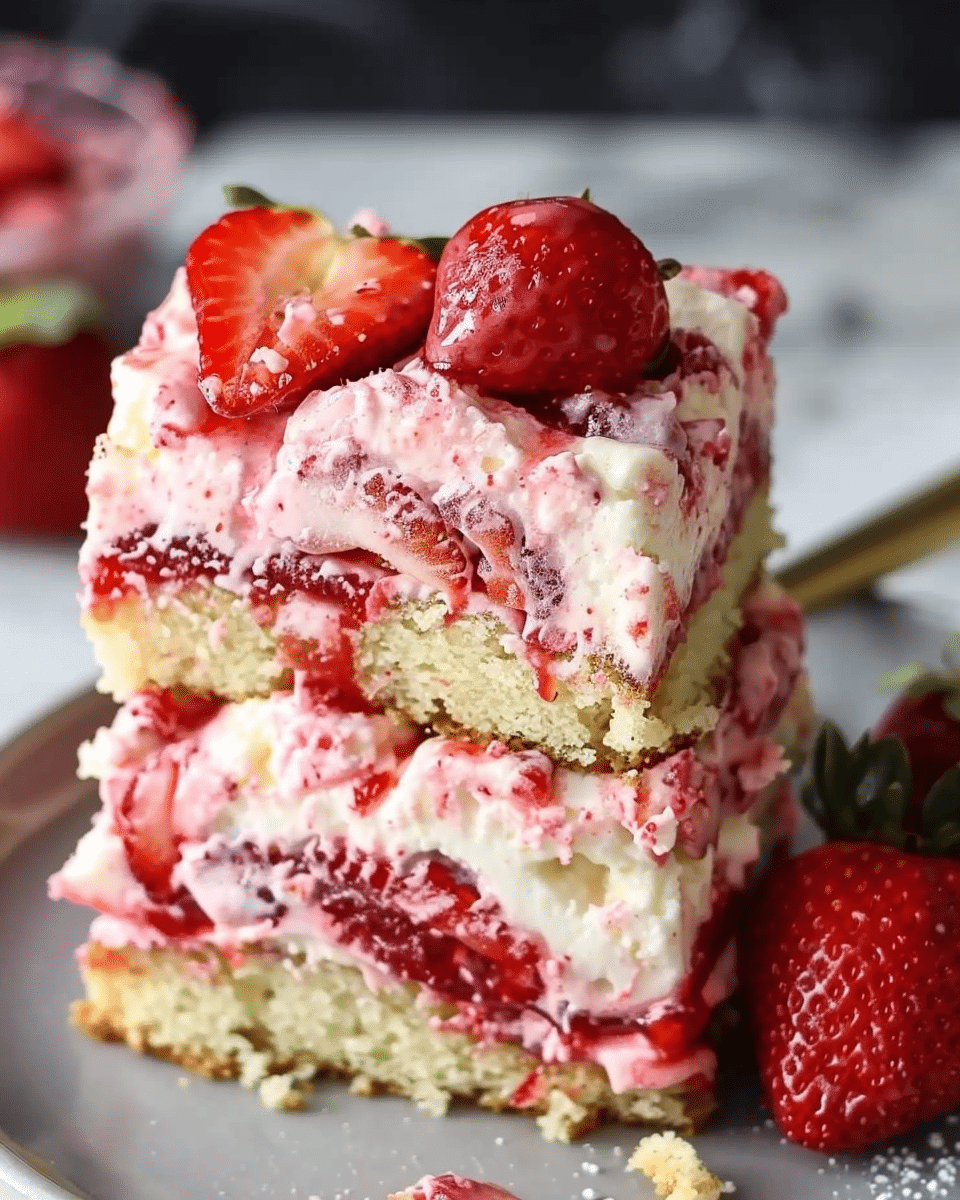Best Strawberry Earthquake Cake