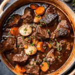 Autumn Beef Bourguignon (French Red-Wine Beef Stew)
