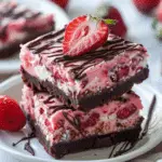 Chocolate Strawberry Cheesecake Bars