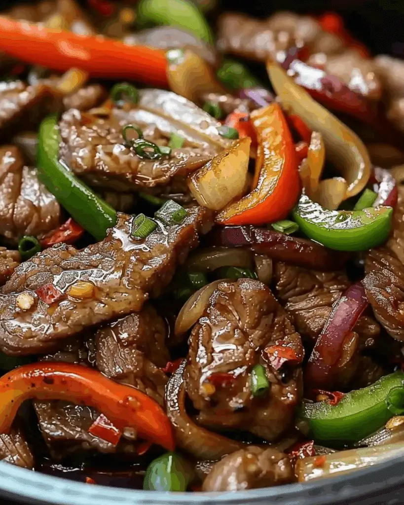 Sizzling Chinese Pepper Steak with Onions