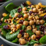 Cranberry Walnut Chickpea Salad With Orange Vinaigrette