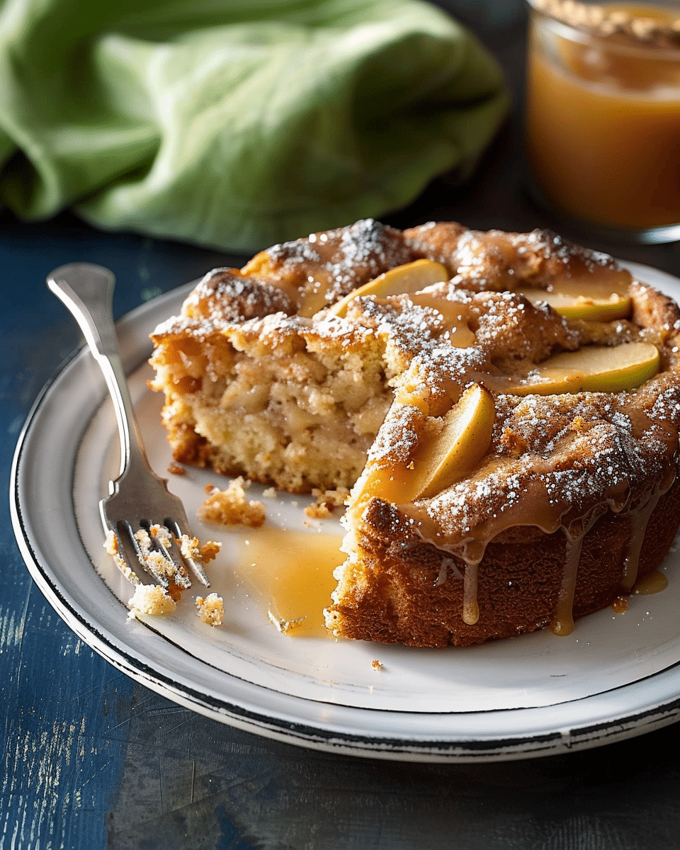 Old-Fashioned Apple Cake with Brown Sugar Sauce
