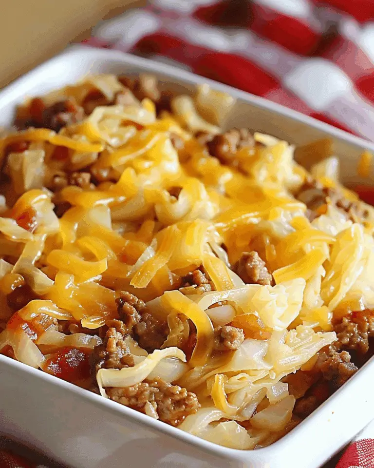 Savory Cabbage Beef Bake