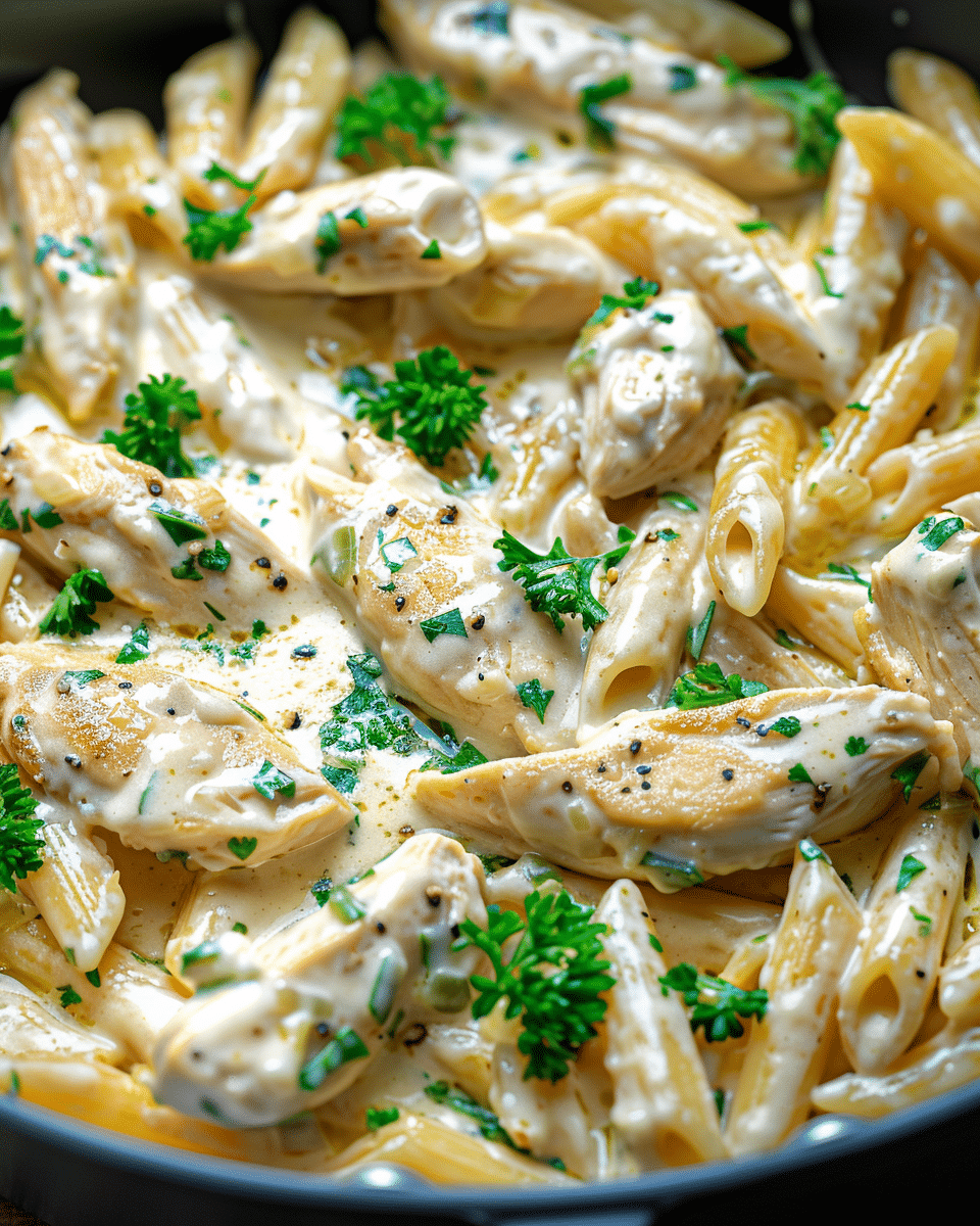 Creamy Garlic Chicken Penne