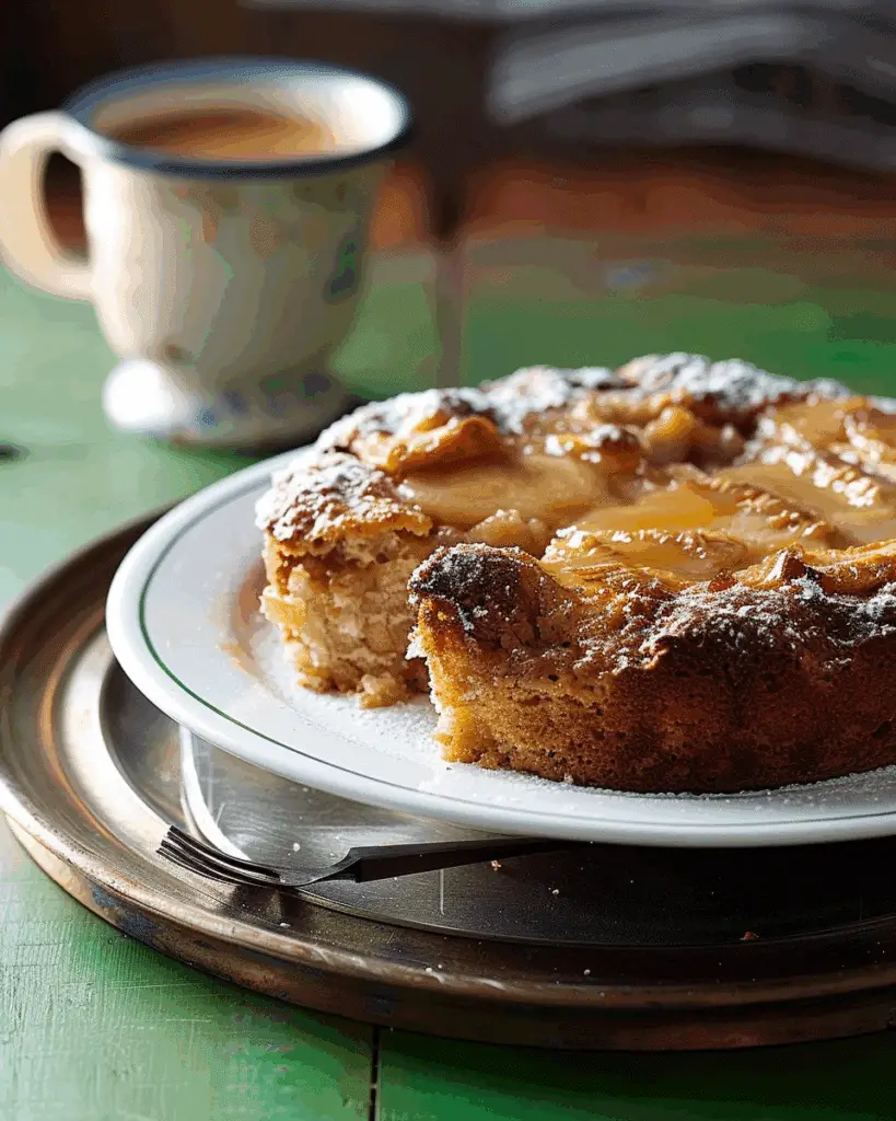 Old-Fashioned Apple Cake with Brown Sugar Sauce