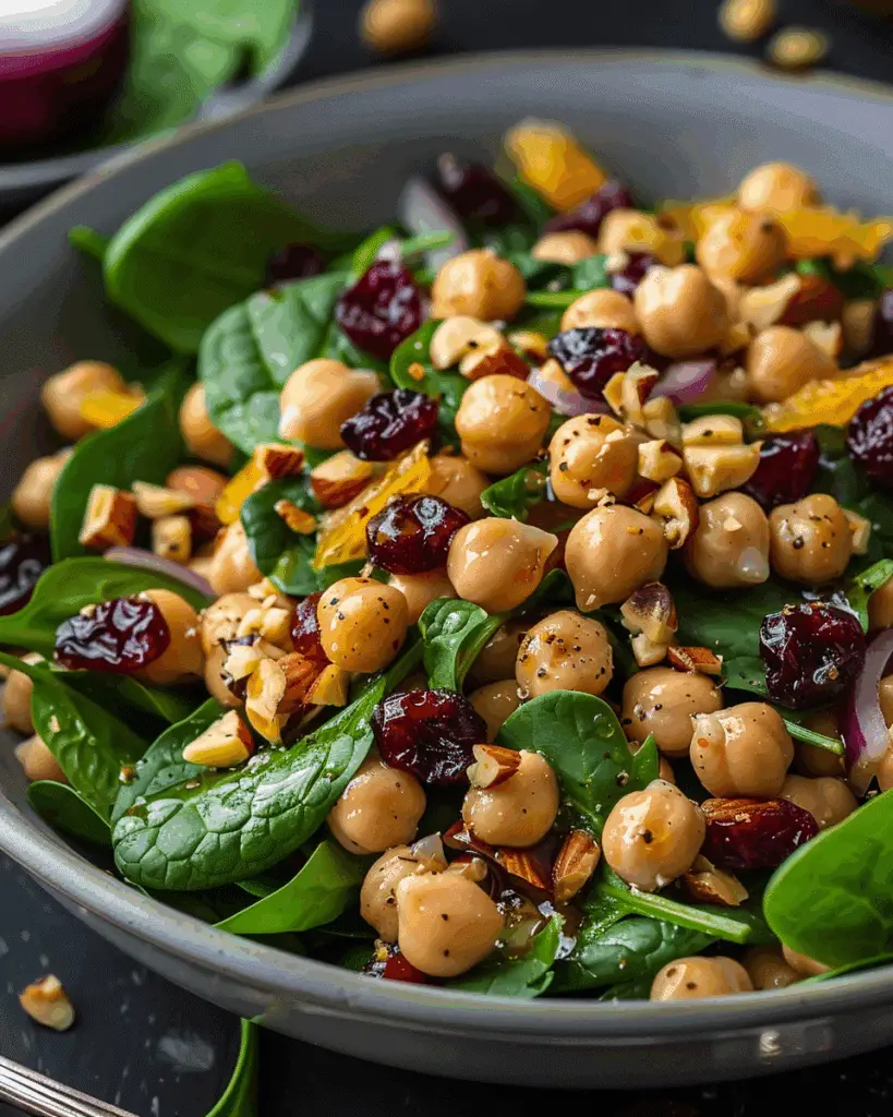 Cranberry Walnut Chickpea Salad With Orange Vinaigrette