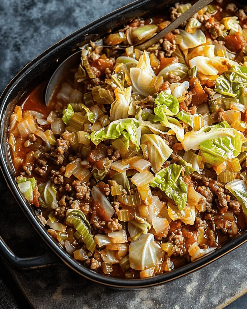 Ground Beef and Chopped Cabbage