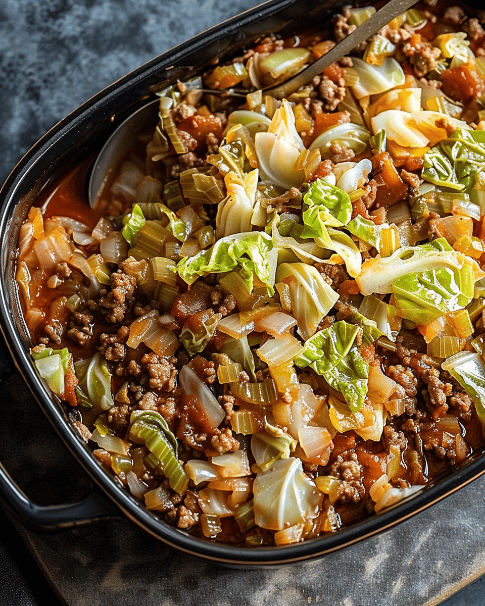 Ground Beef and Chopped Cabbage