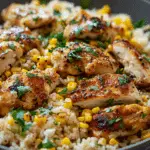 Comfort Bowl: Chicken & Corn on Garlic Parmesan Rice