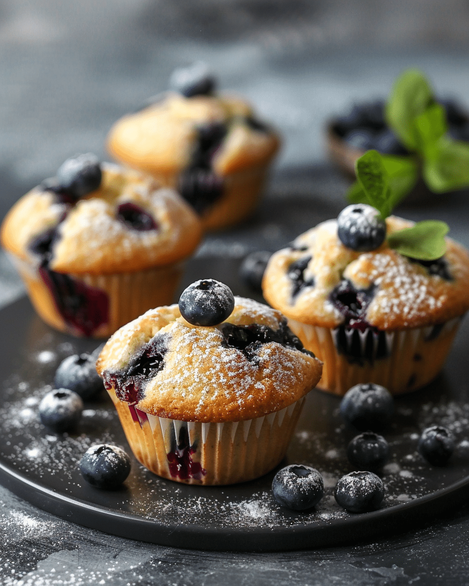 Blueberry Muffins (Metric + US Measurements)