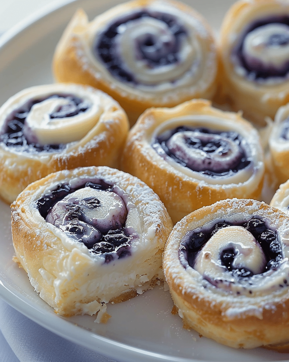 Blueberry Cheesecake Rolls Bliss