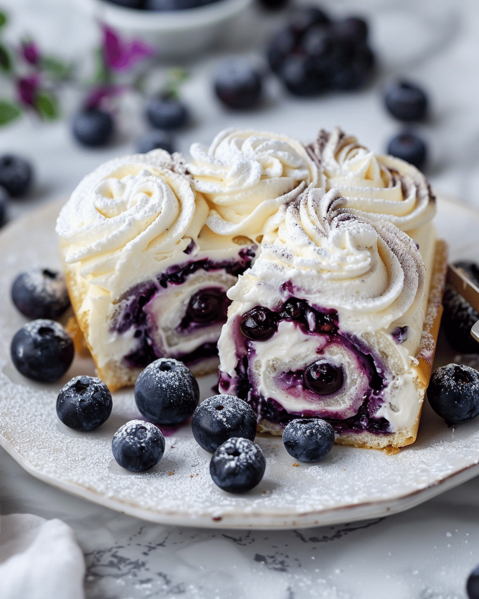 Blueberry Cheesecake Rolls Bliss
