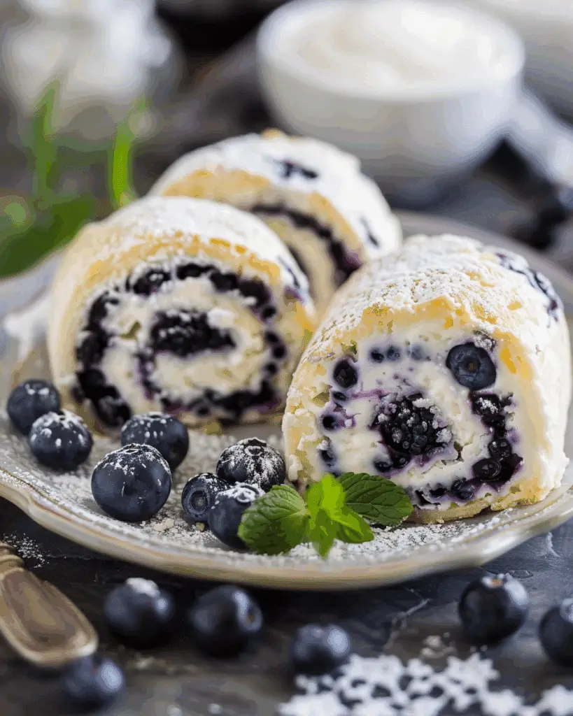Blueberry Cheesecake Rolls Bliss