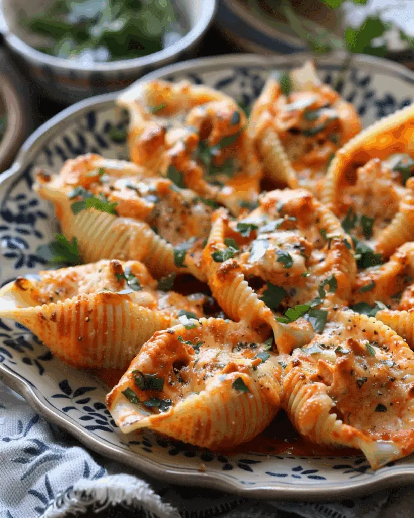 Creamy Red Pepper Shells