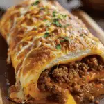 Cheesy Sloppy Joe Stromboli