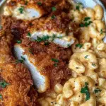 Honey Glaze Sweet & Spicy Fried Chicken with Buttermilk Mac & Cheese