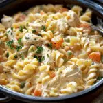 Slow Cooker Chicken Pot Pie Pasta