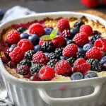 High Protein Berry Bake