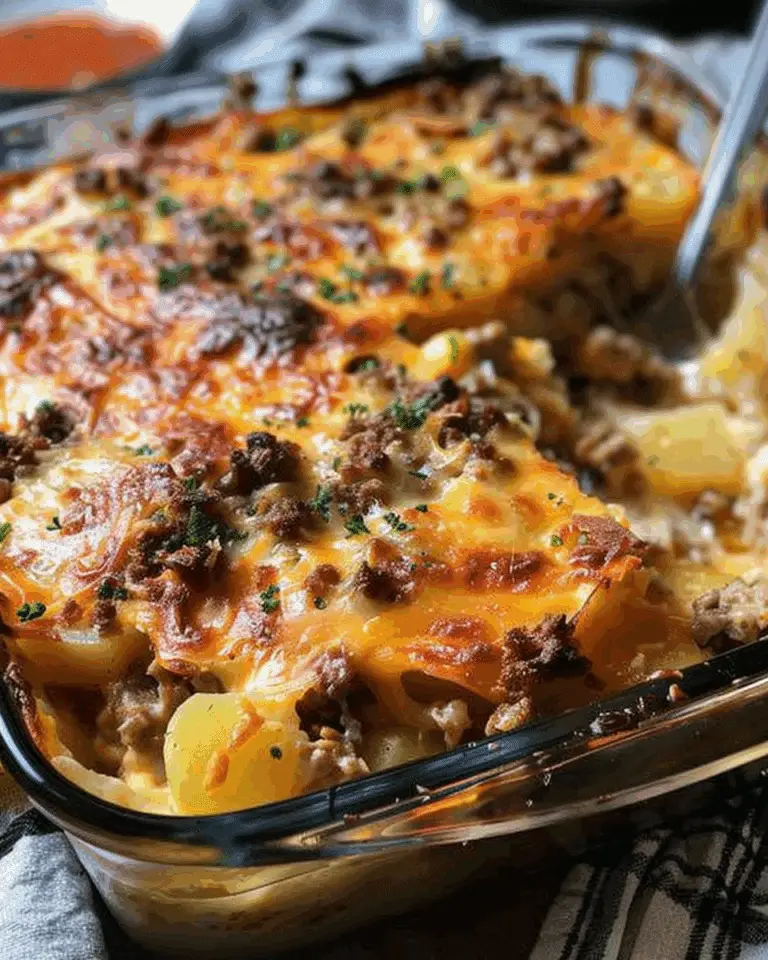 Hamburger Potato Cheese Casserole
