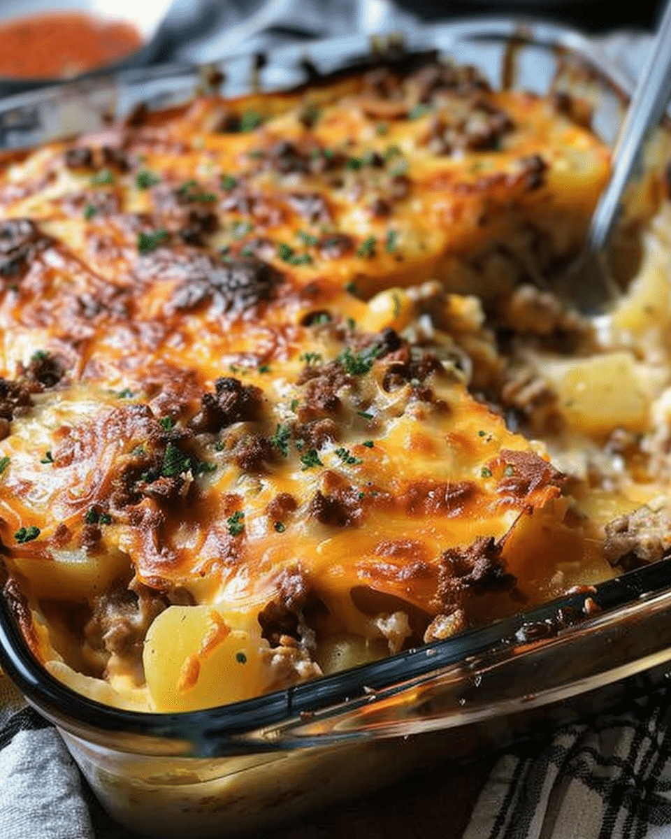 Hamburger Potato Cheese Casserole
