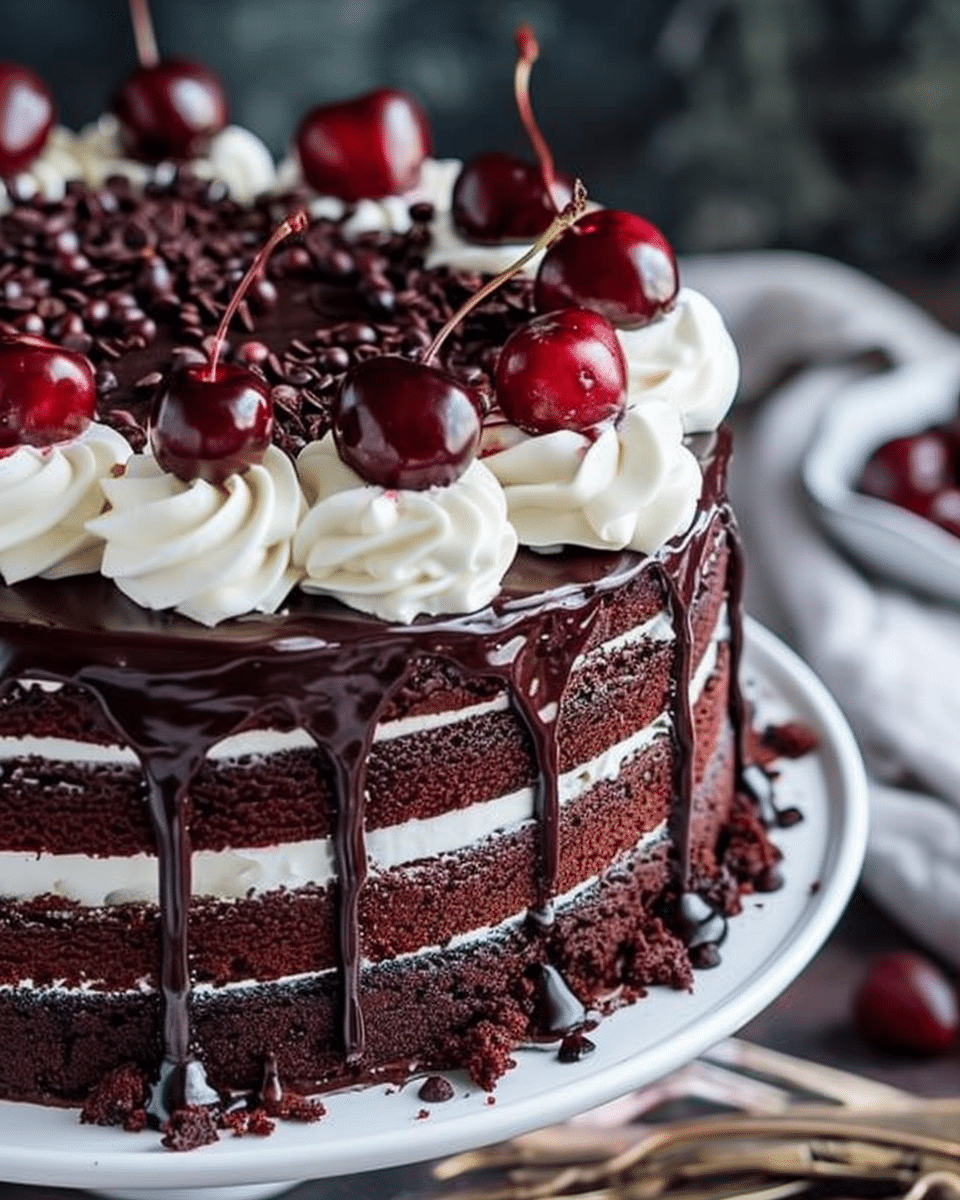 Classic Black Forest Cake All Cooked Up