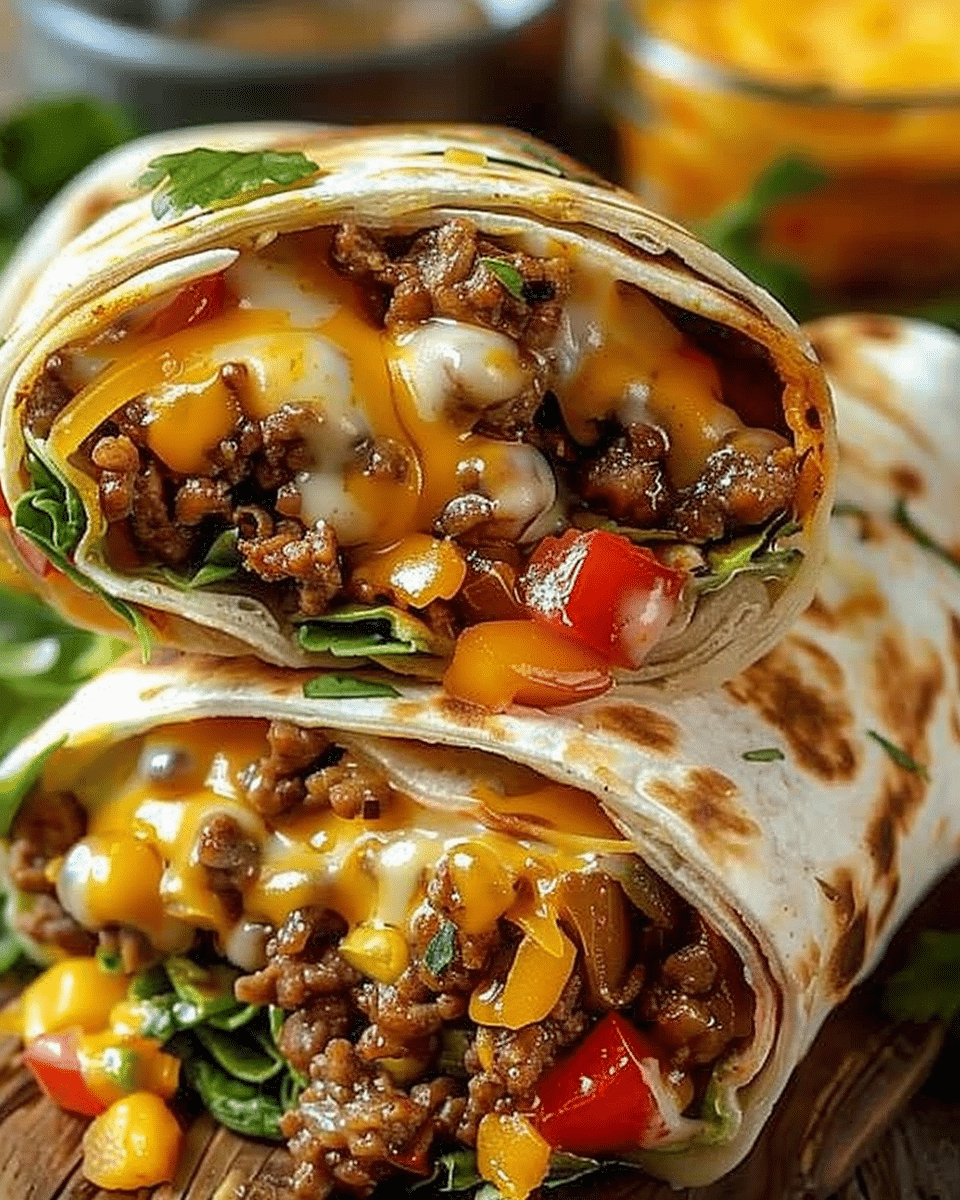 Nacho Cheese Beef Wrap Recipe