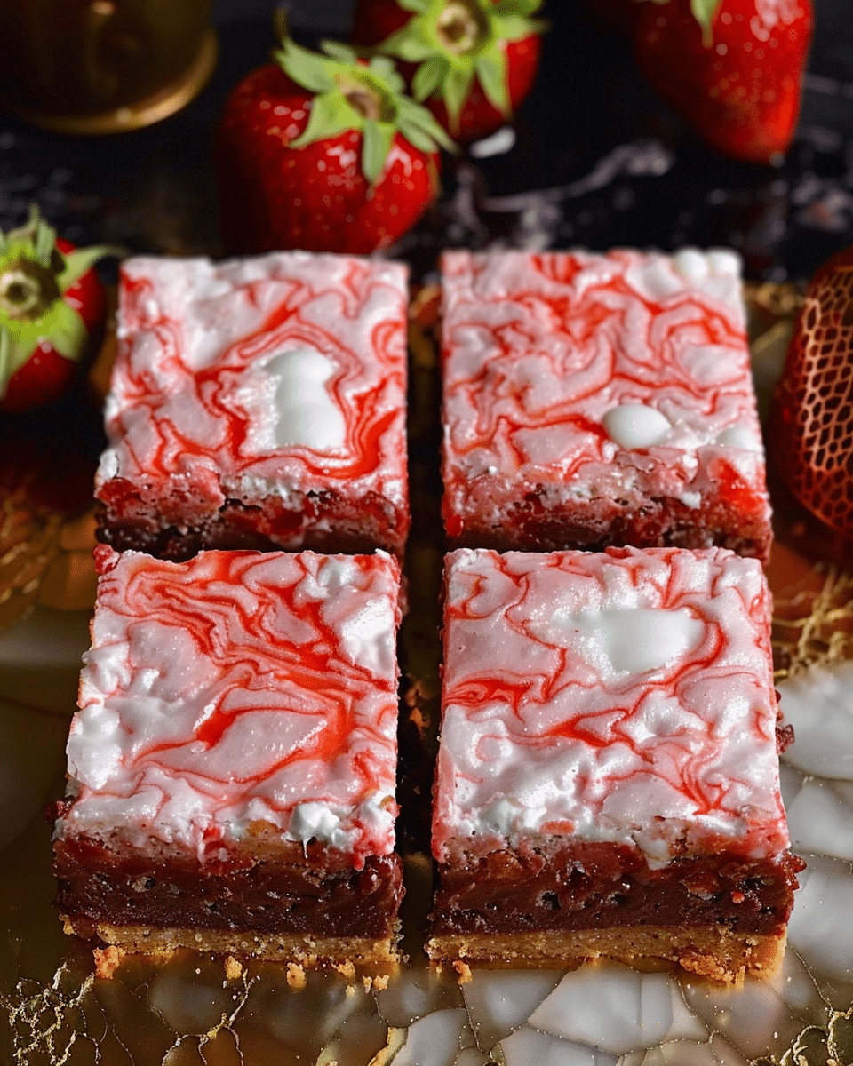 Strawberry Cheesecake Brownies