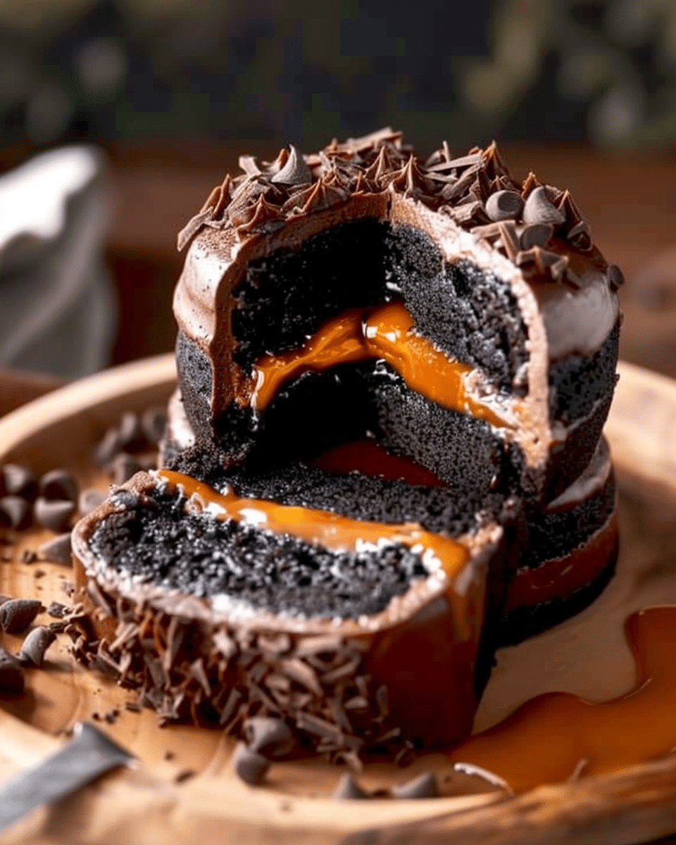 Caramel-Filled Chocolate Cake