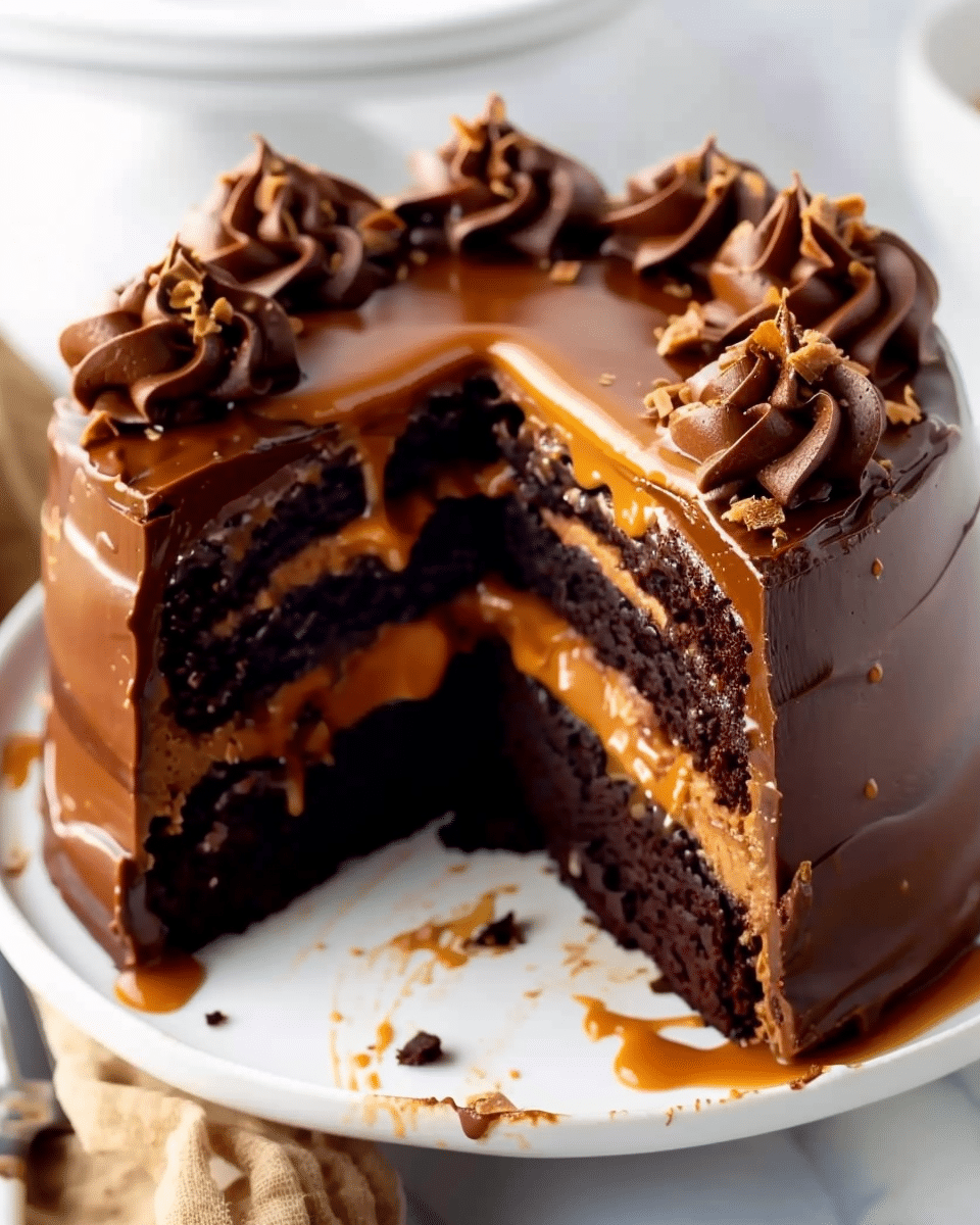 Caramel-Filled Chocolate Cake