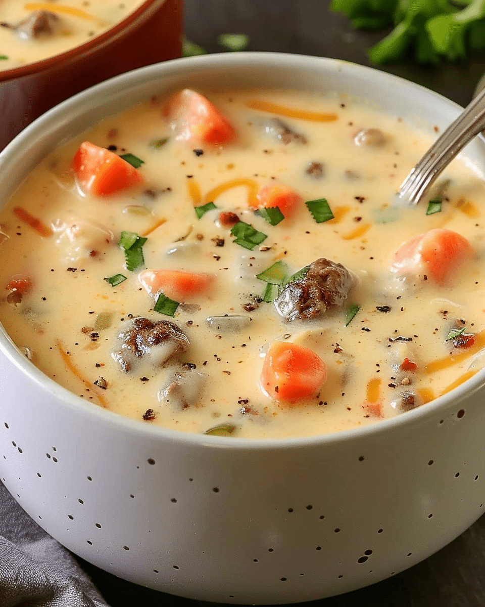 Cheeseburger Soup Creamy Potatoes