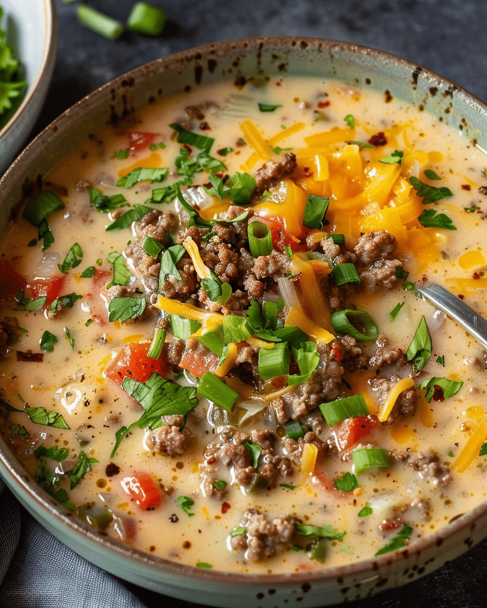 Cheeseburger Soup Creamy Potatoes