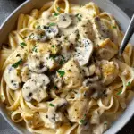 Tender Chicken & Mushrooms in a Creamy Pasta Sauce – Comfort in Every Bite