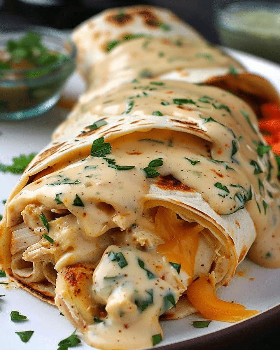 Creamy Chicken Tortilla Wraps – Savory, Cheesy & Perfectly Cozy