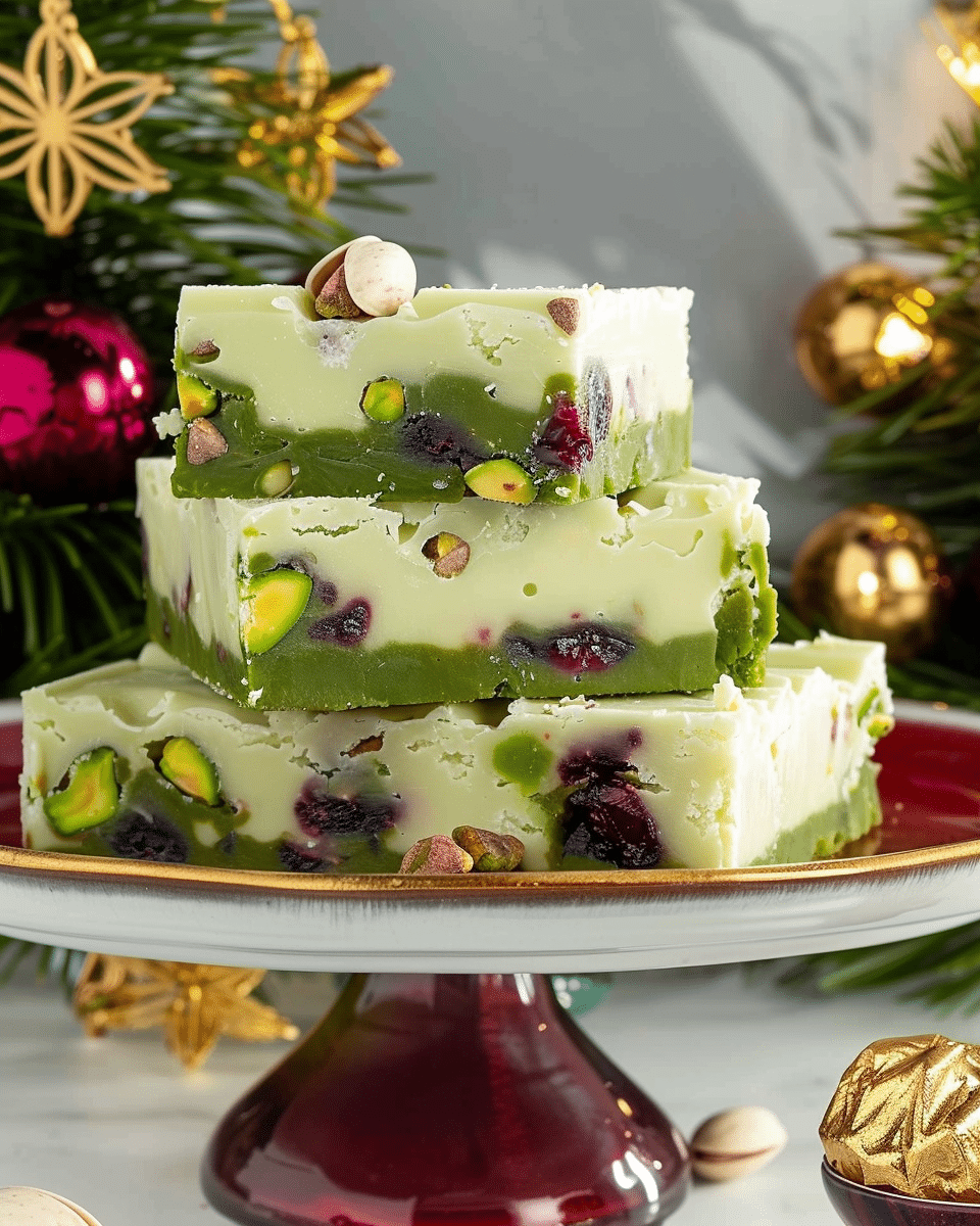Pistachio and Cranberry Fudge