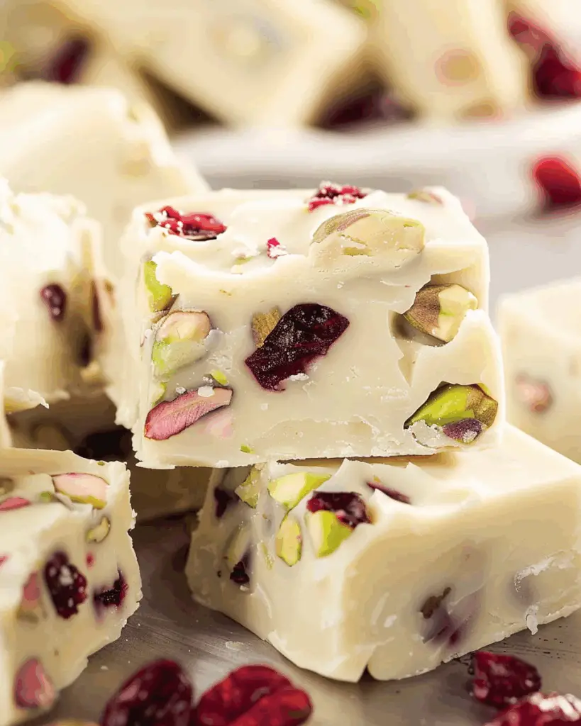 Pistachio and Cranberry Fudge