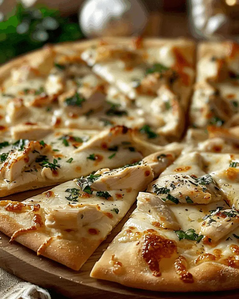 Roasted Garlic White Chicken Pizza