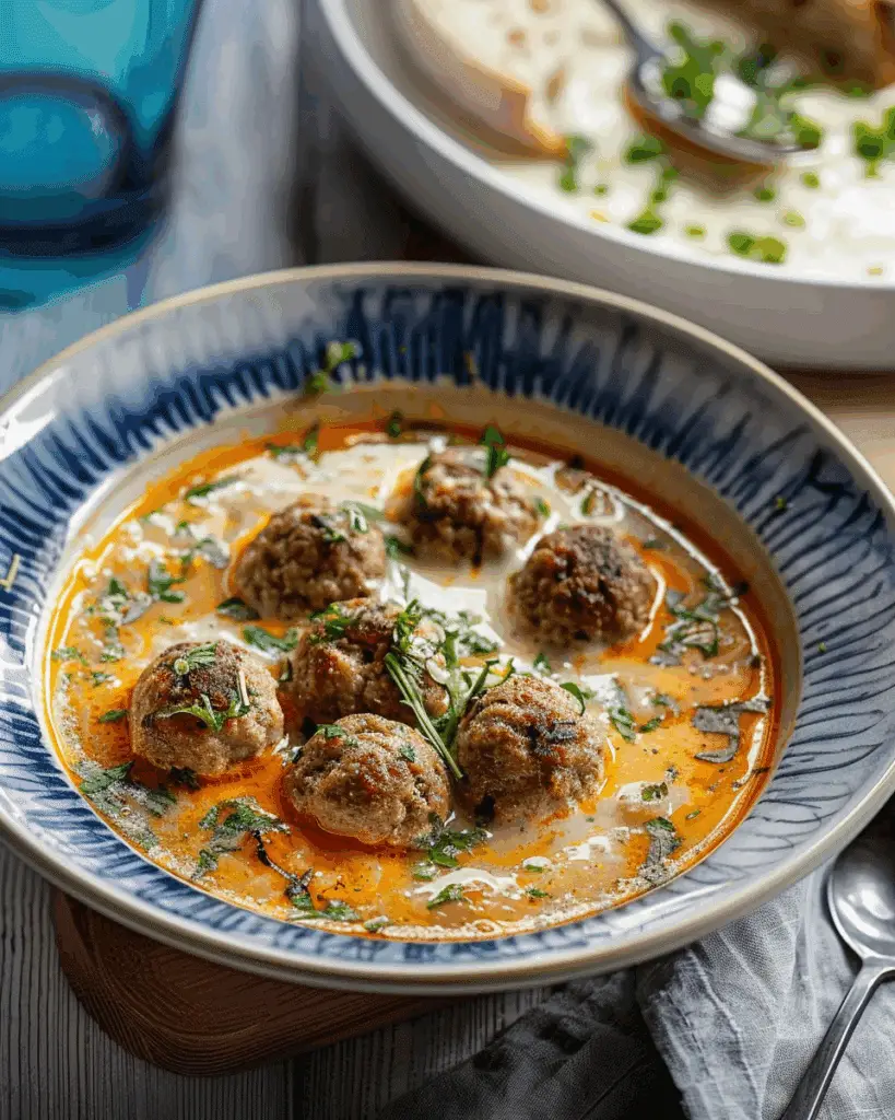 Youvarlakia (Greek Meatball Soup)
