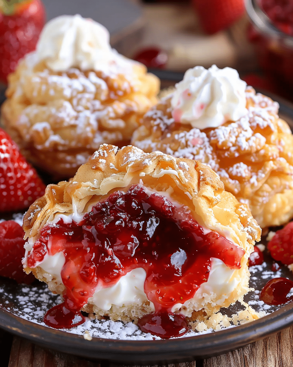 Deep Fried Strawberry Cheesecake Pies