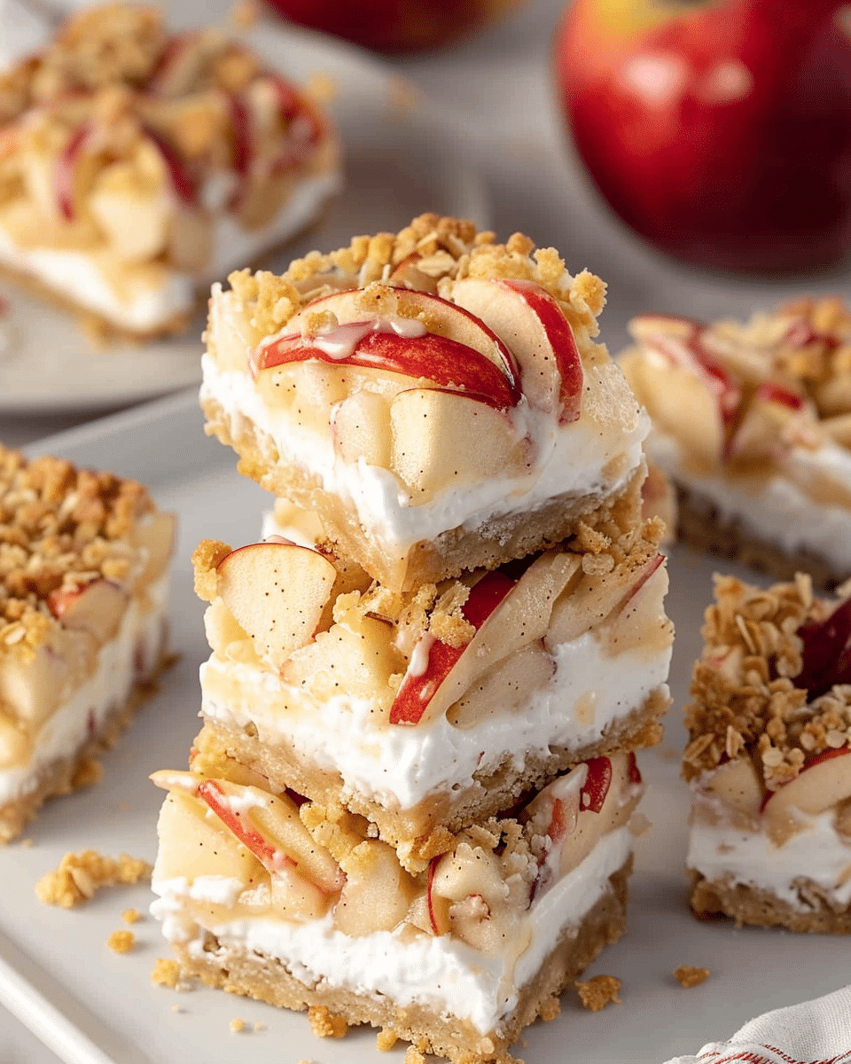 Apple Cheesecake Bars
