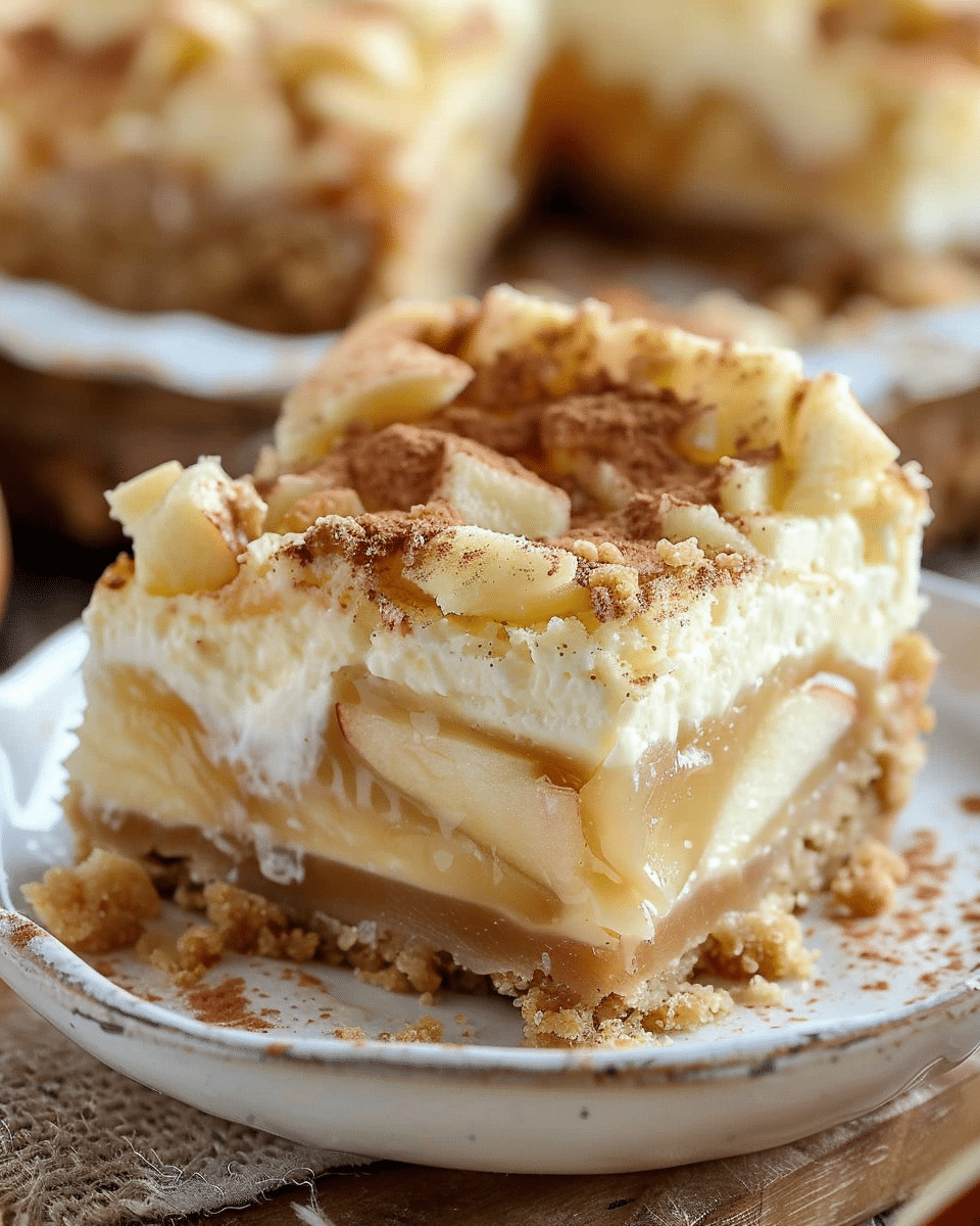 Apple Cheesecake Bars