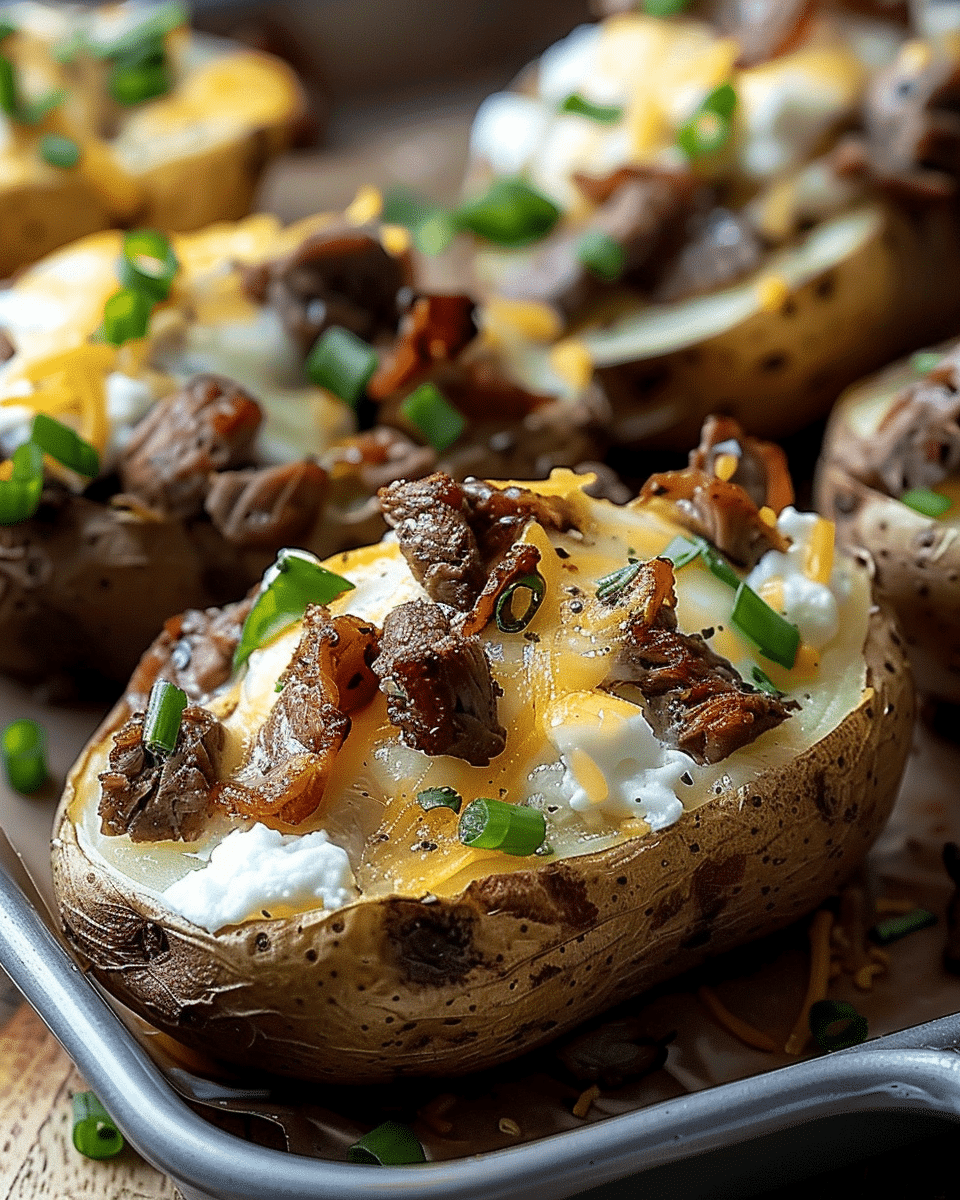 Loaded Baked Potato Steak Bites