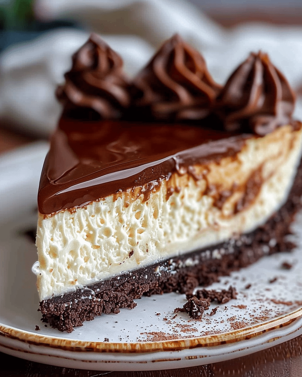Boston Chocolate Cream Pie Cheesecake