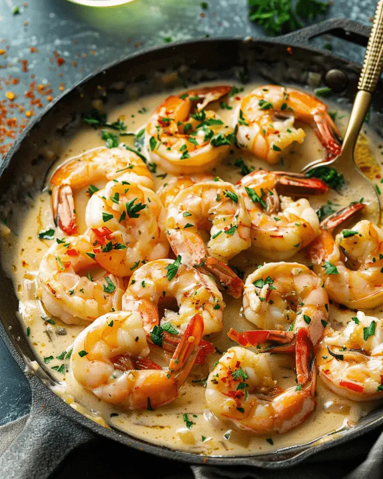 Creamy Garlic Prawns (Shrimp)