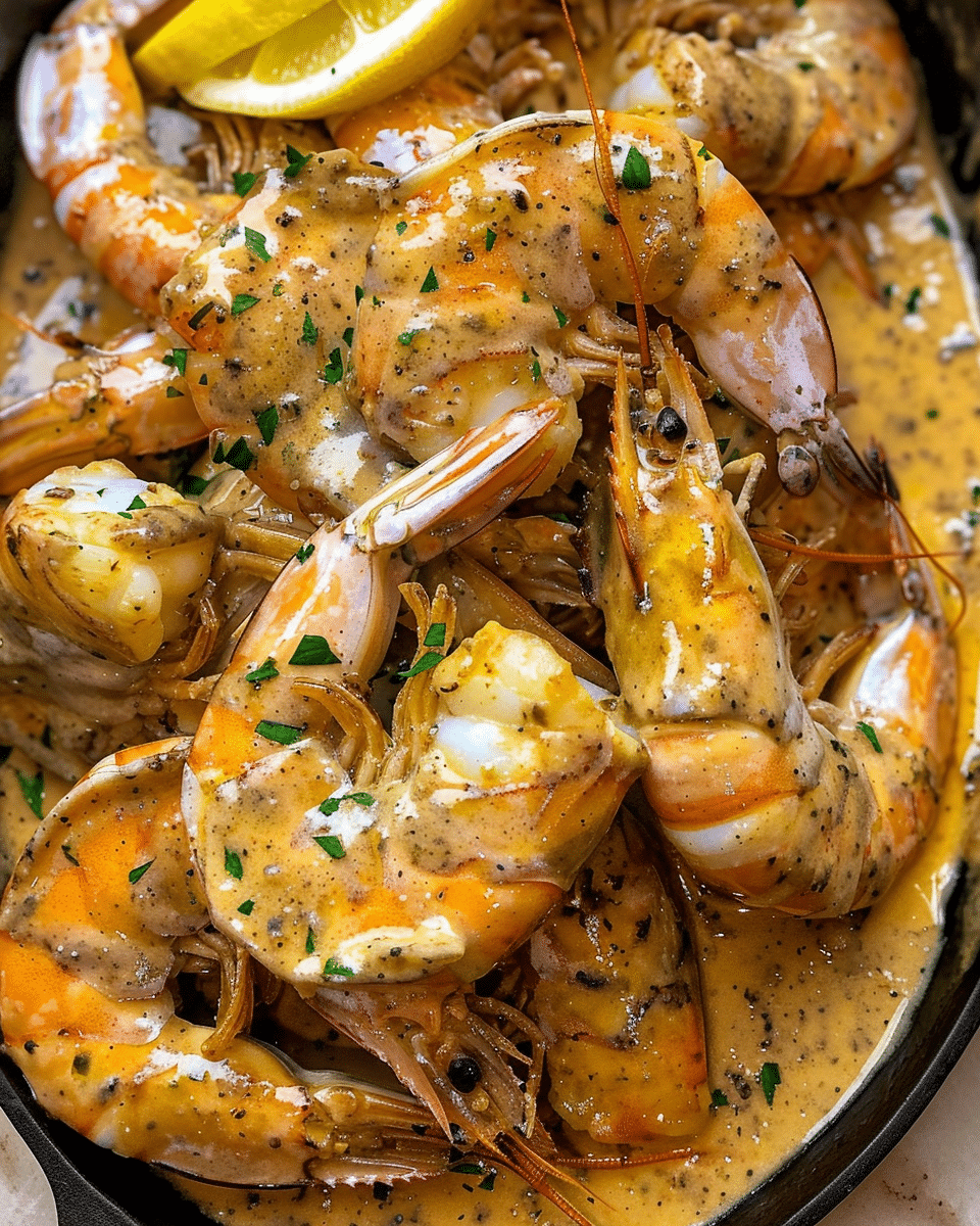 Creamy Garlic Prawns (Shrimp)