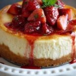Homemade Strawberry Shortcake Cheesecake